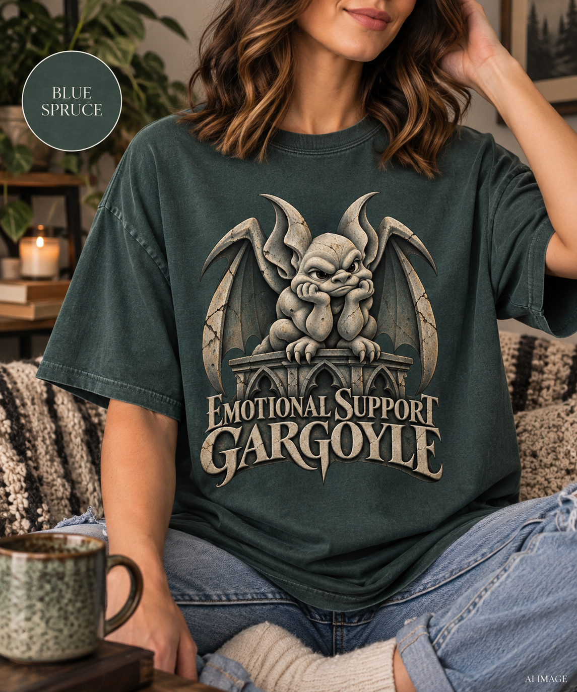 Emotional Support Gargoyle Shirt | The Knight and the Moth Inspired Tee