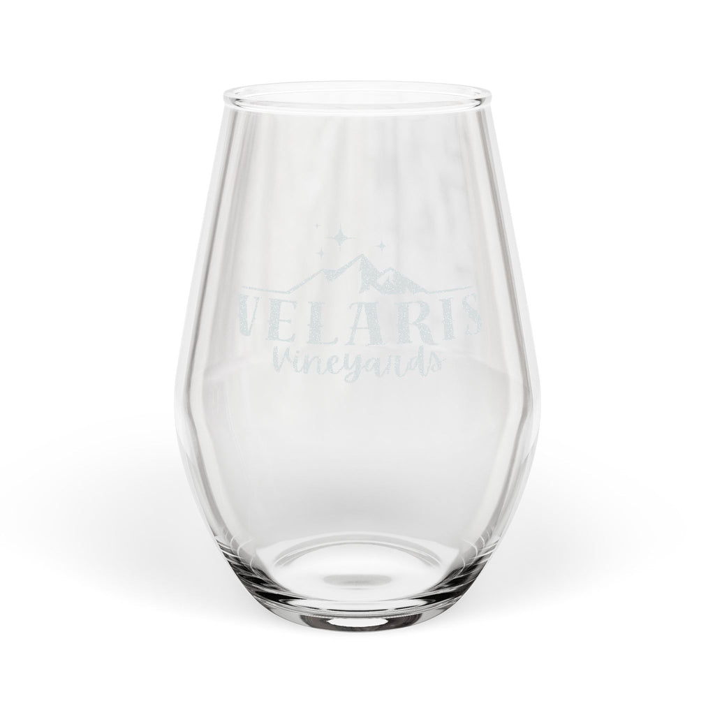 Velaris Vineyards Engraved Stemless Wine Glass Bookish Fantasy Drinkware